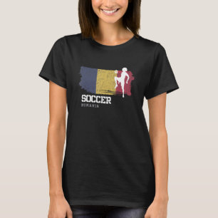 Soccer Romania Flag Football Womens Soccer Girls   T-Shirt