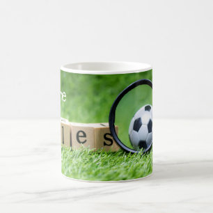 Soccer RULES with ball on green Gifts for Coach  Coffee Mug