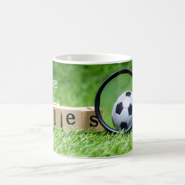 Soccer RULES with ball on green Gifts for Coach  Coffee Mug (Center)
