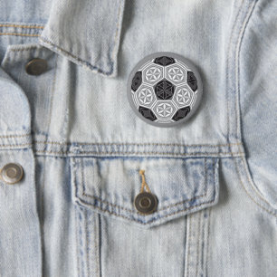 soccer sacred geometry 6 cm round badge