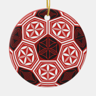 soccer sacred geometry ceramic tree decoration