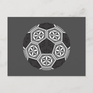 soccer sacred geometry postcard