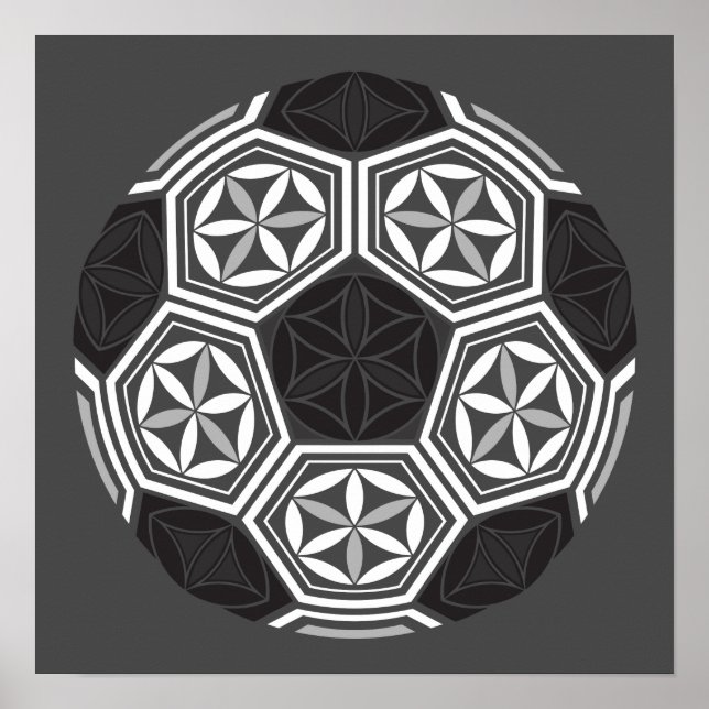 soccer sacred geometry poster (Front)