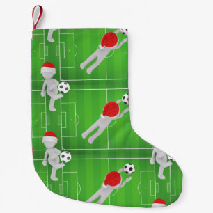 soccer santa christmas stocking
