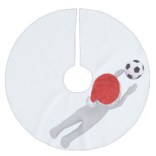soccer santa claus christmas tree skirt