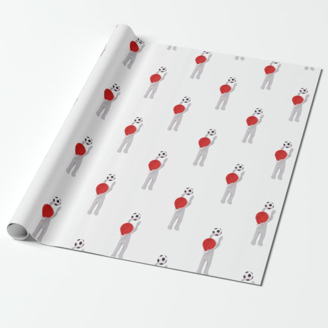 soccer santa claus wrapping paper (Unrolled)
