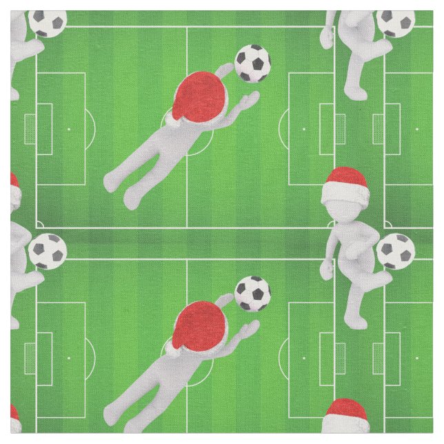 soccer santa fabric (Close Up)