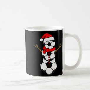 Soccer Santa Hat Snowman Xmas Funny Soccer Lover C Coffee Mug