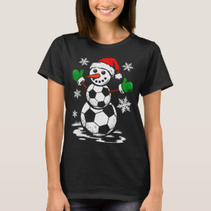 Soccer Santa Hat Snowman Xmas Funny Soccer Lover C T-Shirt