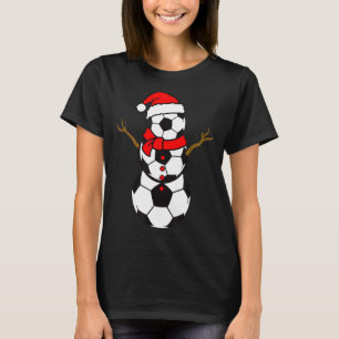 Soccer Santa Hat Snowman Xmas Funny Soccer Lover C T-Shirt