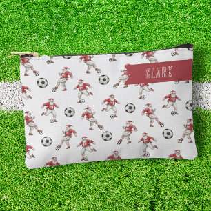 Soccer Santa Personalized Christmas Accessory Pouch