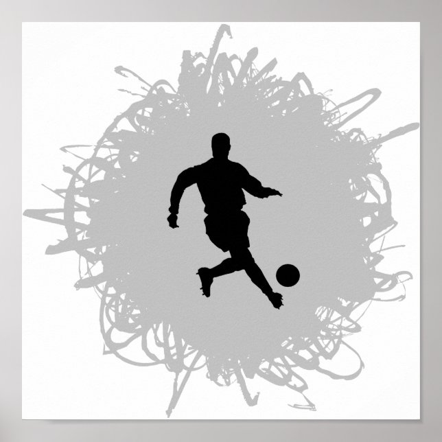 Soccer Scribble Style Poster (Front)