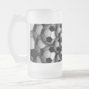 Soccer Season Frosted Glass Beer Mug