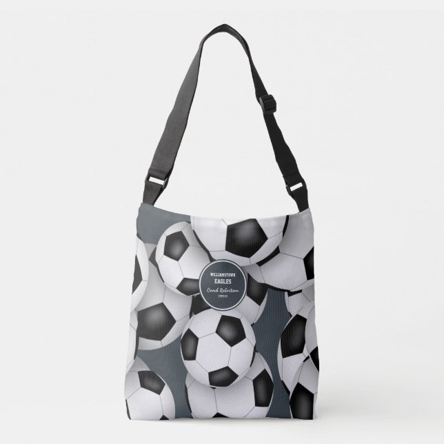 soccer season personalised coach gifts crossbody bag (Front)