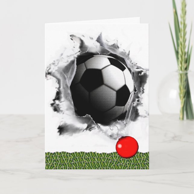 Soccer Season's Greeting Christmas Holiday Card (Front)