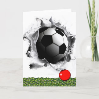 Soccer Season's Greeting Christmas Holiday Card