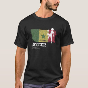 Soccer Senegal Flag Football Womens Soccer Girls T-Shirt