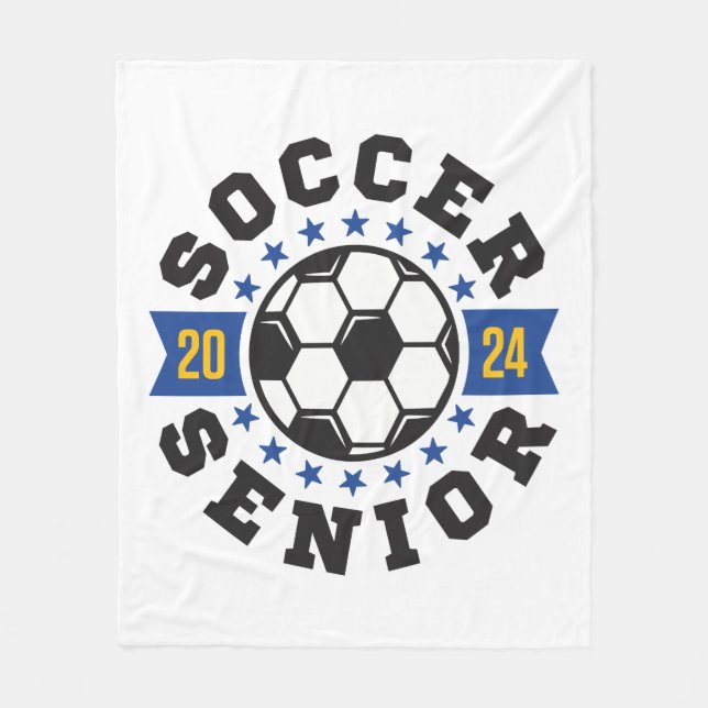 Soccer Senior 2024  Fleece Blanket (Front)