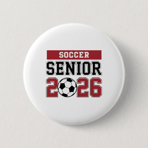 Soccer Senior 2026 Soccer Cl Of 2026 Graduation Me 6 Cm Round Badge