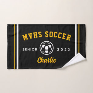 Soccer Senior Night Gift, Custom Name Sports Hand Towel