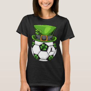 Soccer Shamrock Leprechaun St Patricks Day Boys Ki T-Shirt