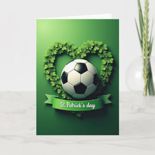 Soccer Shamrock St Patricks Card