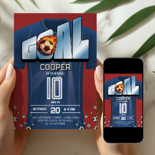 Soccer Shirt Birthday Party Invitation
