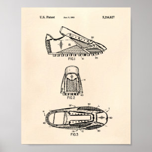Soccer Shoes 1993 Patent Art - Old Peper Poster