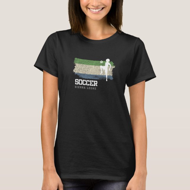 Soccer Sierra Leone Flag Football Womens Soccer Gi T-Shirt (Front)