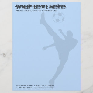 soccer silhouette letterhead