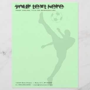 soccer silhouette letterhead design