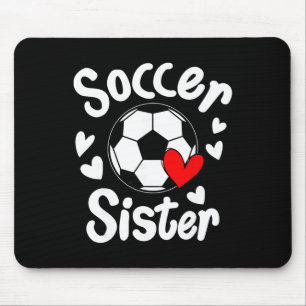 Soccer Sister Heart Big Sister Little Swing Brothe Mouse Mat