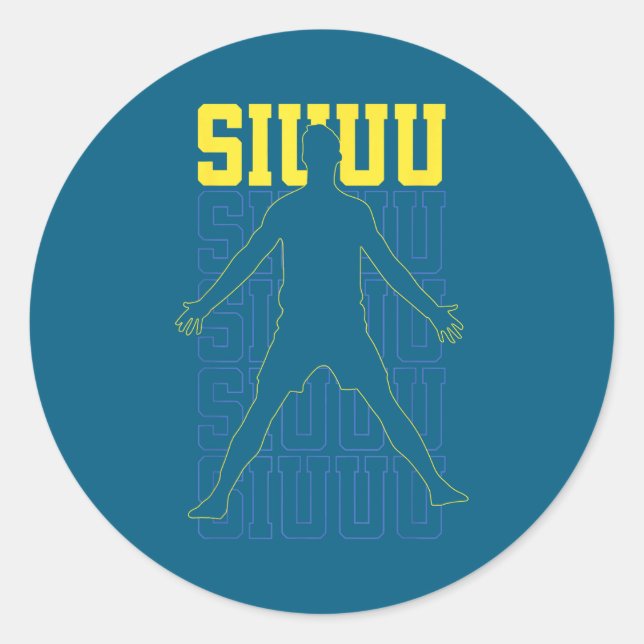 Soccer Siuuu Soccer Player Football Classic Round Sticker (Front)