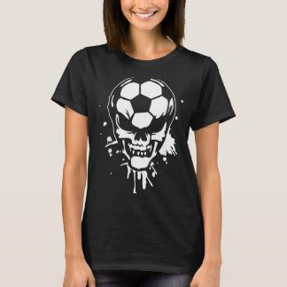 Soccer Skeleton Funny Player Halloween Skull T-Shirt