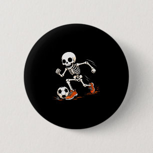 Soccer skeleton halloween costume boys kids 6 cm round badge