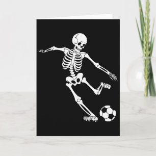Soccer Skeleton Halloween Men Boys Soccer Player H Card