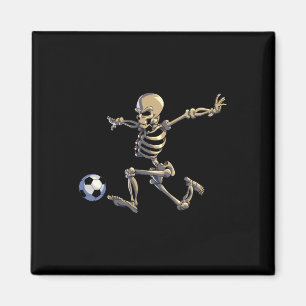 Soccer Skeleton Halloween Men Boys Soccer Player H Magnet