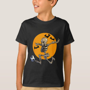 Soccer Skeleton Halloween Men Boys Soccer Player H T-Shirt