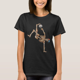 Soccer Skeleton Player Bicycle Kick Sport Hallowee T-Shirt