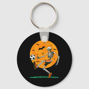 Soccer Skeleton Spooky Footll Boys Halloween Socce Key Ring