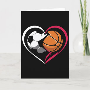 Soccer Sketll Ll Heart Sports Lover Valentines Day Card