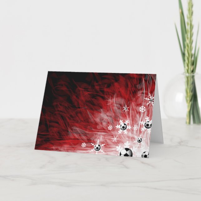 Soccer Snowflakes - Christmas/Holiday Card (Front)