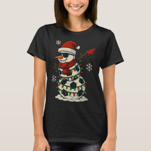 Soccer Snowman Dabbing Funny Christmas Cute Boys K T-Shirt