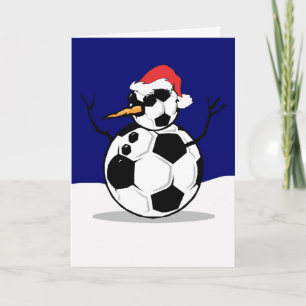 Soccer Snowman Holiday Card