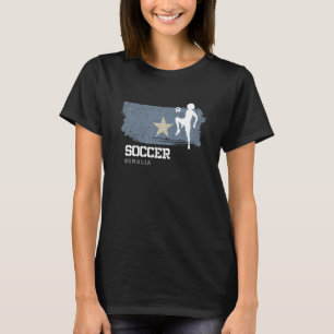 Soccer Somalia Flag Football Womens Soccer Girls T-Shirt
