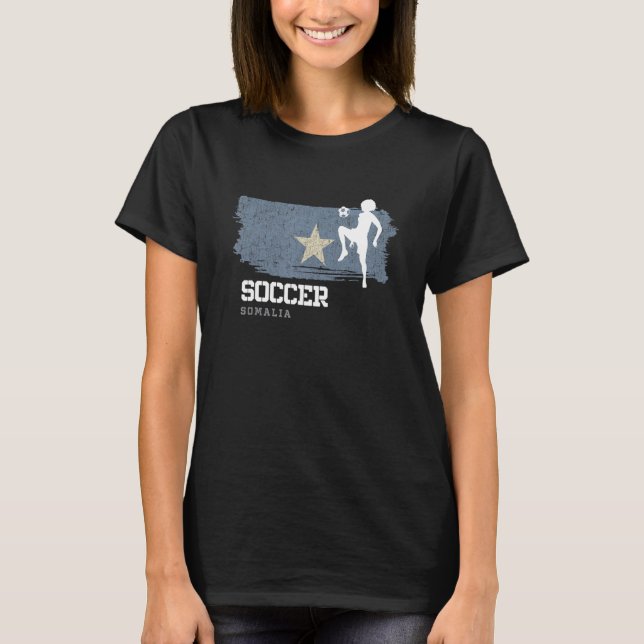Soccer Somalia Flag Football Womens Soccer Girls T-Shirt (Front)