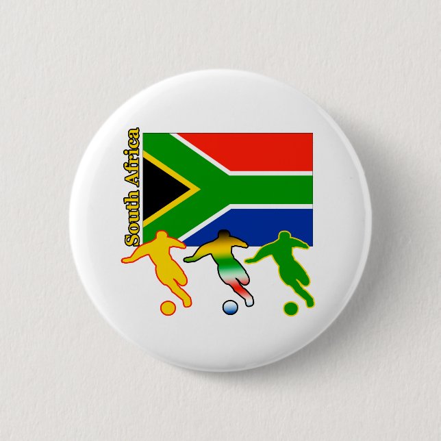 Soccer South Africa 6 Cm Round Badge (Front)