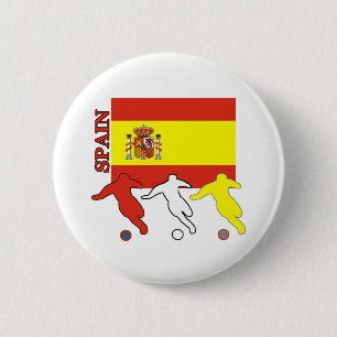Soccer Spain 6 Cm Round Badge