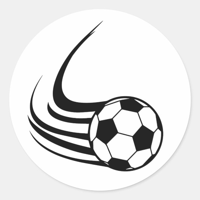 Soccer Speed Art Classic Round Sticker (Front)
