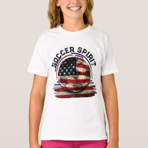 Soccer Spirit USA, Distressed American Flag T-Shirt